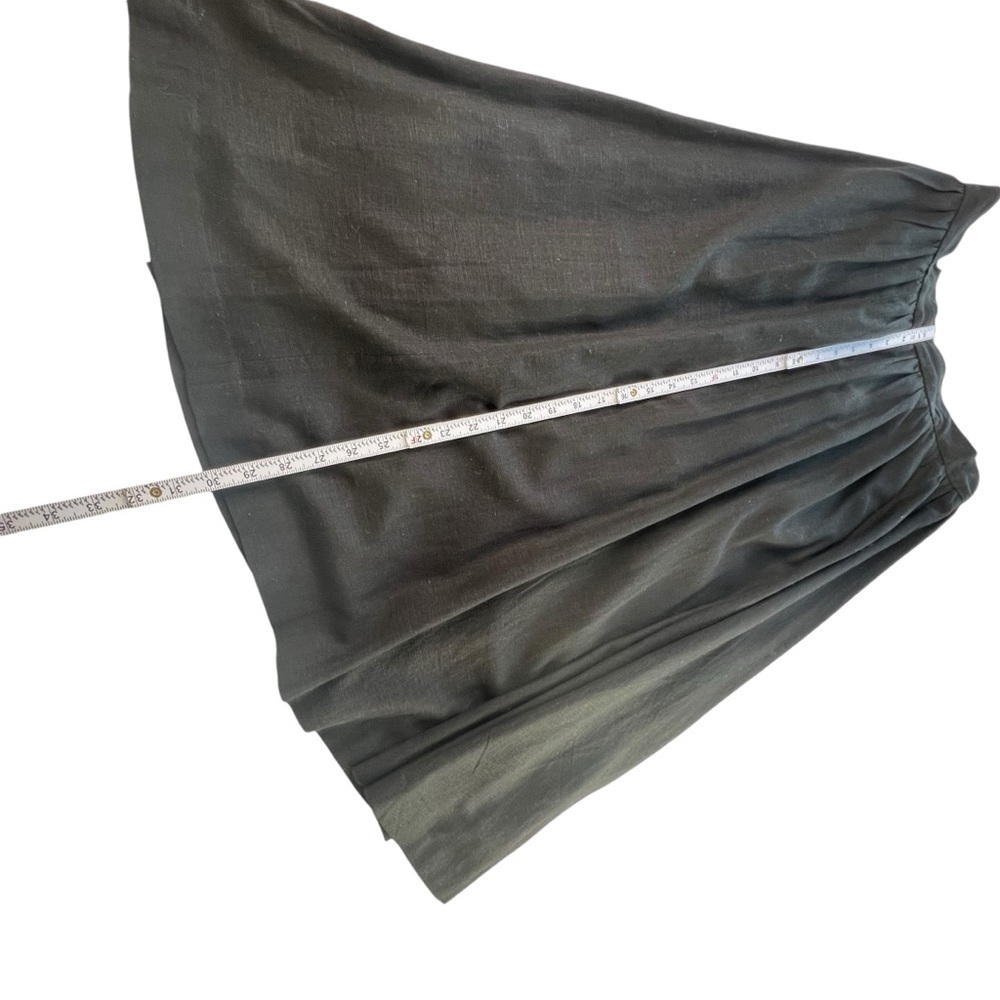 Ann Taylor Linen Blend  A-Line Skirt in Black Color Size 8 - Picture 3 of 8